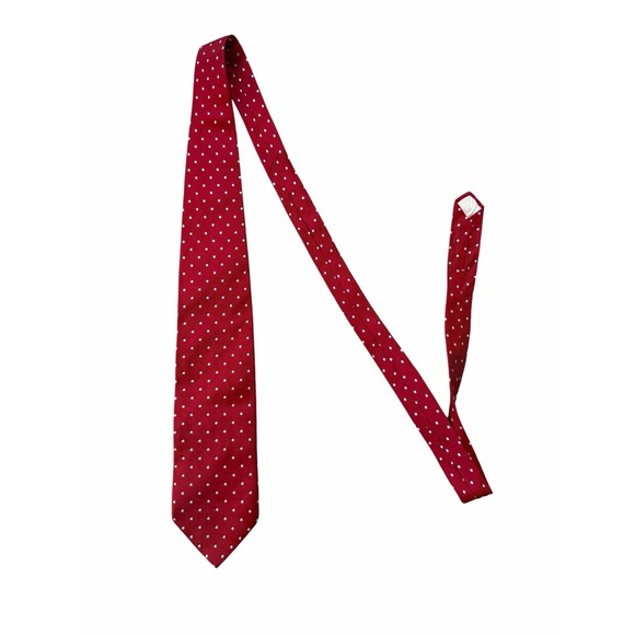 Brooks Brothers Other - Brooks Brothers 346‎ Neck Tie Silk Red Weave Pattern Square Made In USA Mens